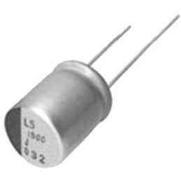 10 pcs - PLS1C471MDO1 Nichicon 470μF Through Hole Polymer Capacitor, 16V dc