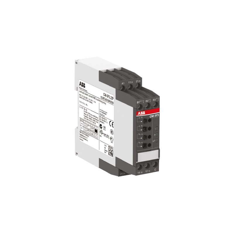 1 pcs - ABB Current Monitoring Relay, 1 Phase, DPDT, DIN Rail