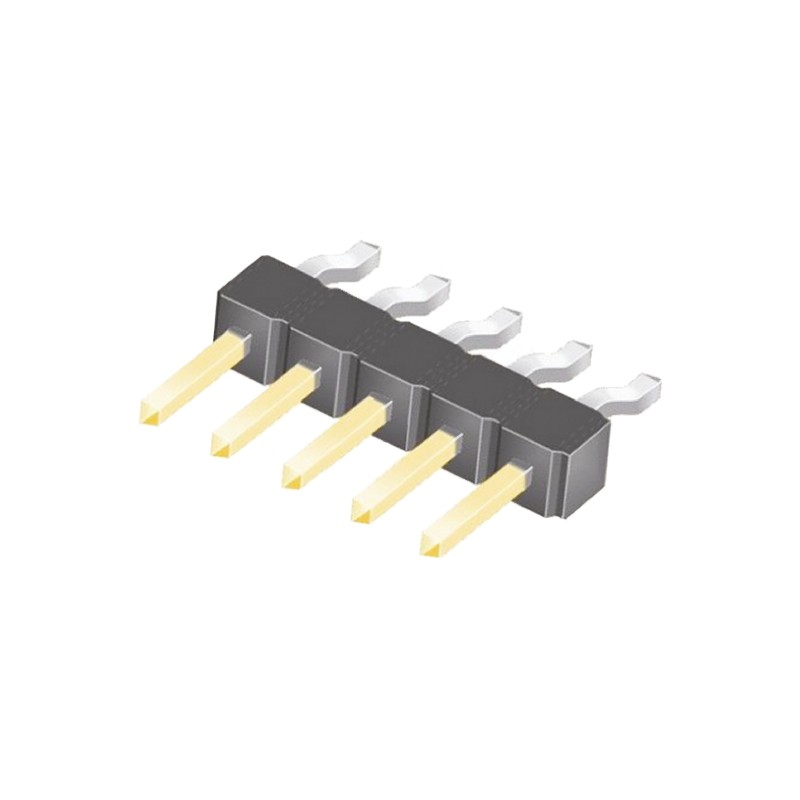 10 pcs - TSM-105-01-L-SH Samtec TSM Series Right Angle Surface Mount Pin Header, 5 Contact(s), 2.54mm Pitch, 1 Row(s), Unshroude