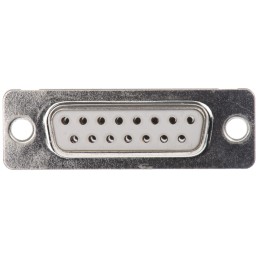 10 pcs - DA15S064HTLF Amphenol FCI 15 Way Panel Mount D-sub Connector Socket, 2.74mm Pitch