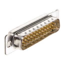 10 pcs - DB25P064TXLF Amphenol ICC 25 Way Panel Mount D-sub Connector Plug, 2.76mm Pitch