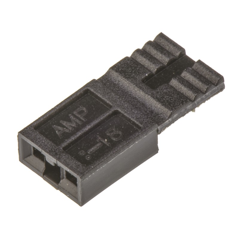 50 pcs - 881545-1 TE Connectivity, AMPMODU NOVO Shunt Female Straight Black Handle, Open Top 2 Way 1 Row 2.54mm Pitch