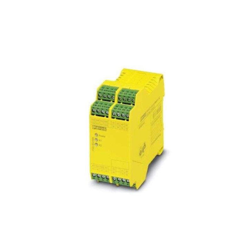 1 pcs - Phoenix Contact Single/Dual-Channel Safety Switch Safety Relay, 24V, 8 Safety Contacts
