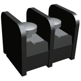 10 pcs - 1437664-4 TE Connectivity Dual Barrier Strip, 2 Contact, 9.53mm Pitch, 1 Row, 20A