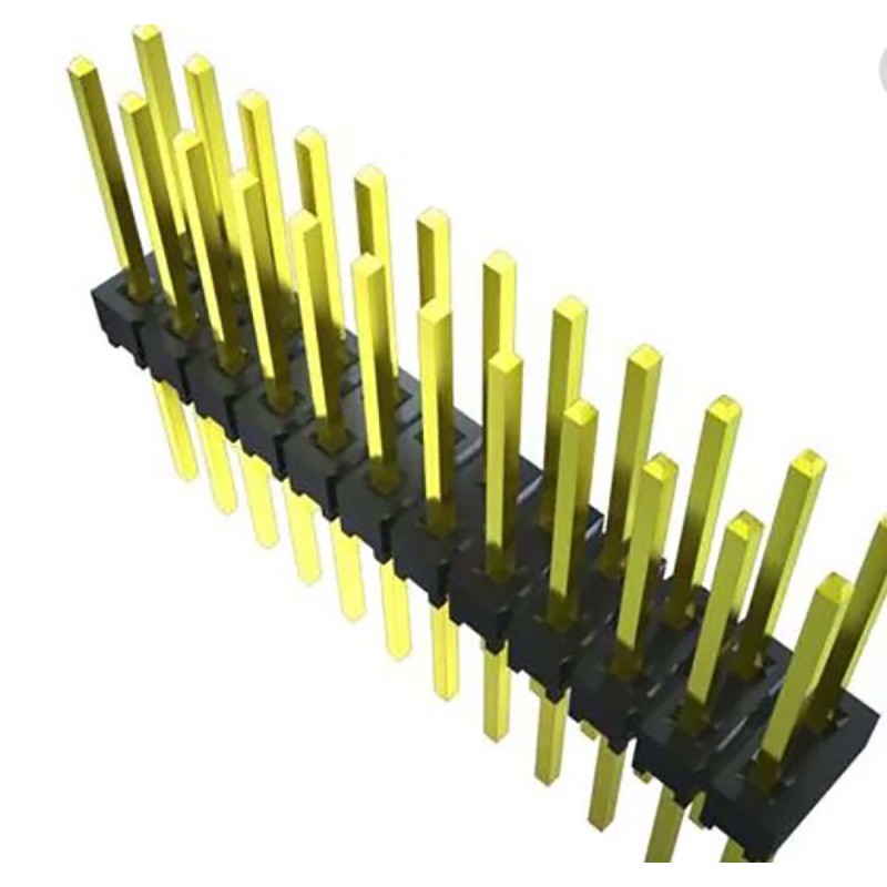 10 pcs - MTSW-104-22-L-D-440 Samtec MTSW Series Straight Pin Header, 8 Contact(s), 2.54mm Pitch, 2 Row(s), Unshrouded