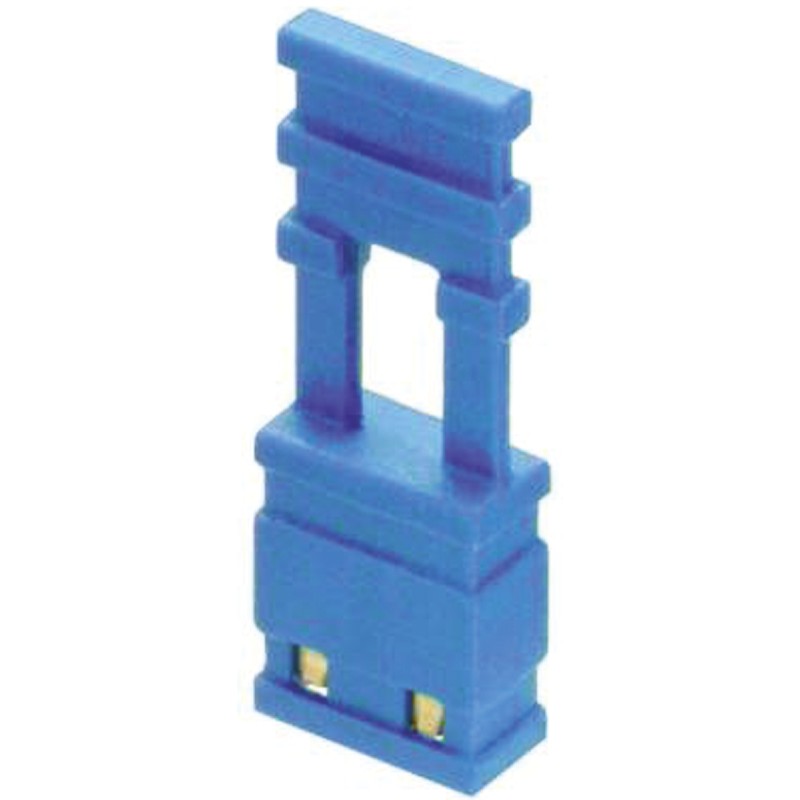 20 pcs - M7687-05 HARWIN Jumper Female Straight Blue Closed Top, Handle Pull 2 Way 1 Row 2.54mm Pitch