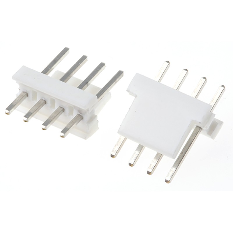50 pcs - 640454-4 TE Connectivity MTA-100 Series Straight Through Hole Pin Header, 4 Contact(s), 2.54mm Pitch, 1 Row(s), Unshrou
