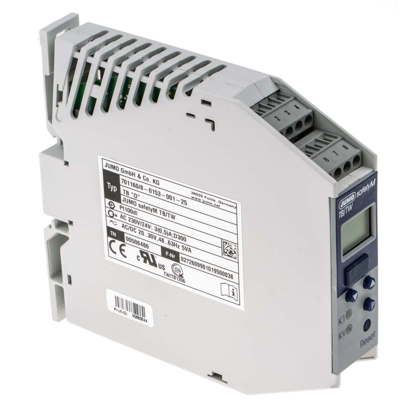 1 pcs - Jumo safetyM TB/TW Temperature Limiter 1 Input, 2 Output Relay, 20 - 30 V ac/dc Supply Voltage