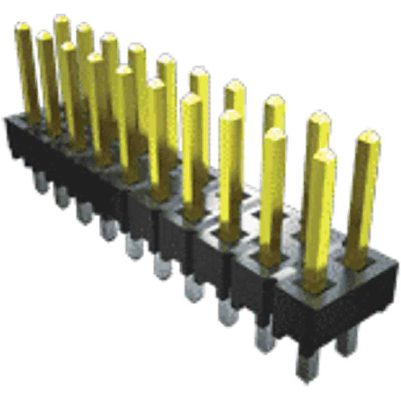 10 pcs - TSW-104-08-G-T-RA Samtec TSW Series Pin Header, 12 Contact(s), 2.54mm Pitch, 3 Row(s), Unshrouded
