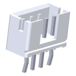50 pcs - 440054-4 TE Connectivity HPI Series Straight Through Hole PCB Header, 4 Contact(s), 2.0mm Pitch, 1 Row(s), Shrouded