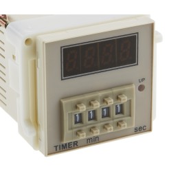 1 pcs - RS PRO Plug In Timer Relay, 100 - 240V ac, 1-Contact, 99 min 59s, 1-Function, SPDT