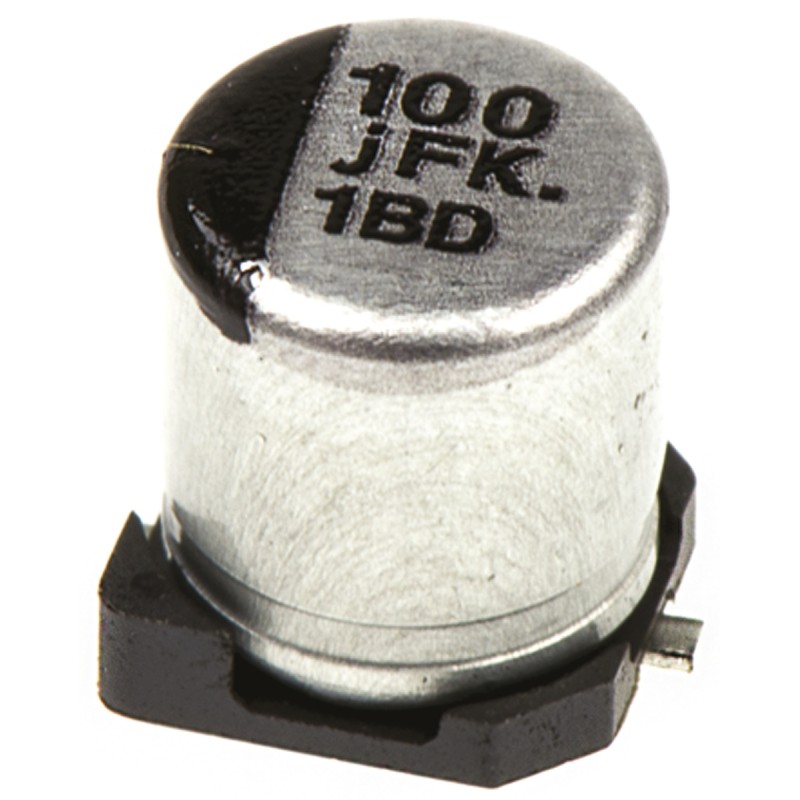 20 pcs - EEEFK0J101UR Panasonic 100μF Aluminium Electrolytic Capacitor 6.3V dc, Surface Mount - EEEFK0J101UR