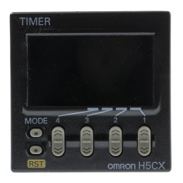 1 pcs - Omron H5CX Series Panel Mount Timer Relay, 12 - 24V ac/dc, 1-Contact, 0.001 s - 9999h, SPST