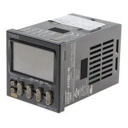 1 pcs - Omron H5CX Series Panel Mount Timer Relay, 12 - 24V ac/dc, 1-Contact, 0.001 s - 9999h, SPST