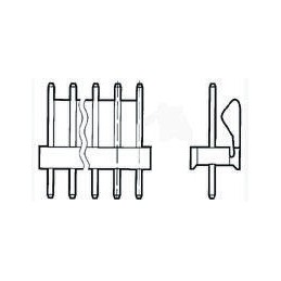 20 pcs - 640388-7 TE Connectivity MTA-156 Series Straight Through Hole Pin Header, 7 Contact(s), 3.96mm Pitch, 1 Row(s), Unshrou