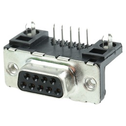 10 pcs - D09S13B4GX00LF Amphenol ICC Delta D 9 Way Right Angle Through Hole D-sub Connector Socket, 2.74mm Pitch, with 4-40 UNC