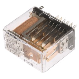 1 pcs - TE Connectivity Plug In Power Relay, 24V dc Coil, 5A Switching Current, 4PDT