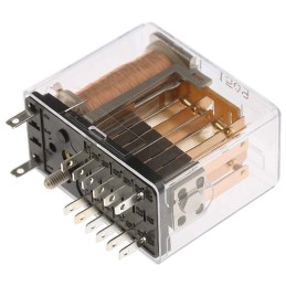 1 pcs - TE Connectivity Plug In Power Relay, 24V dc Coil, 5A Switching Current, 4PDT