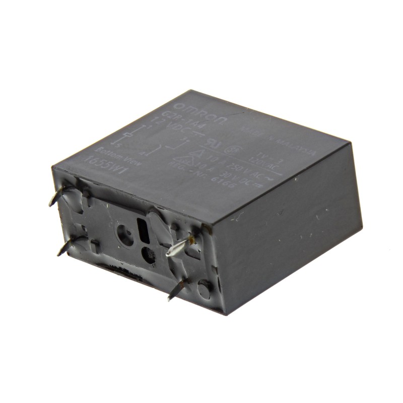 1 pcs - Omron PCB Mount Power Relay, 12V dc Coil, 8A Switching Current, SPST