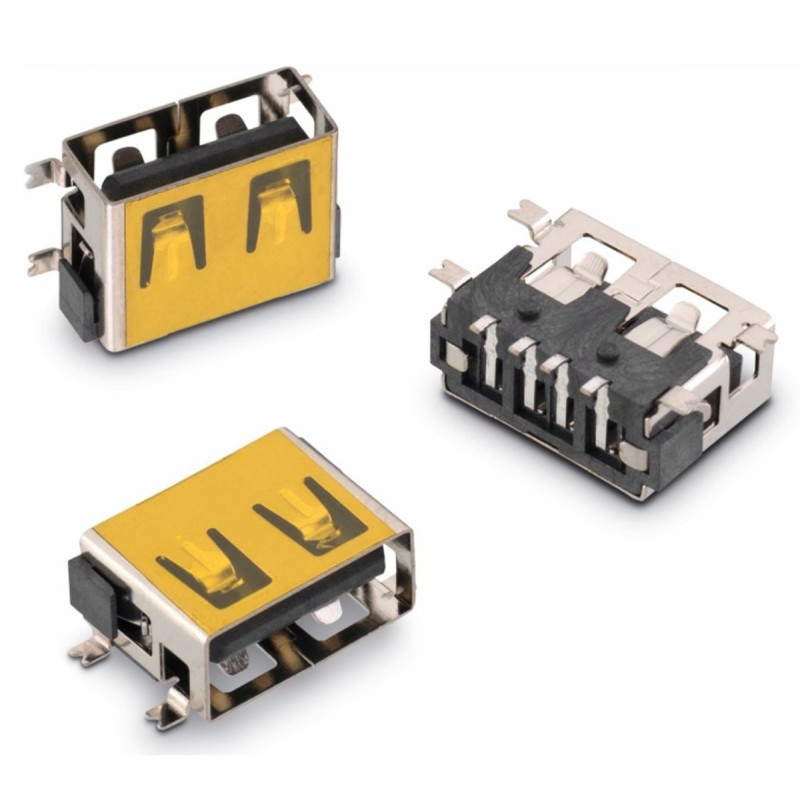 10 pcs - 629104190121 Wurth Elektronik Straight, SMT, Socket Type A 2.0 USB Connector