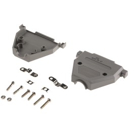 10 pcs - 8630CH37UNCLF Amphenol ICC 8630CH Series Thermoplastic D Sub Backshell, 37 Way