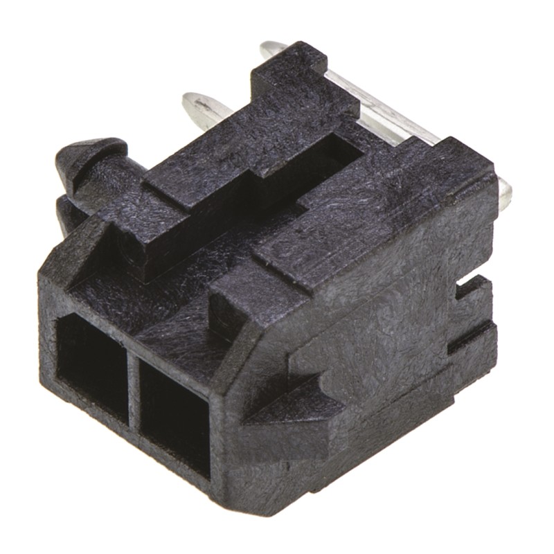 20 pcs - 43045-0201 Molex Micro-Fit 3.0 Series Right Angle Through Hole PCB Header, 2 Contact(s), 3.0mm Pitch, 2 Row(s), Shroude
