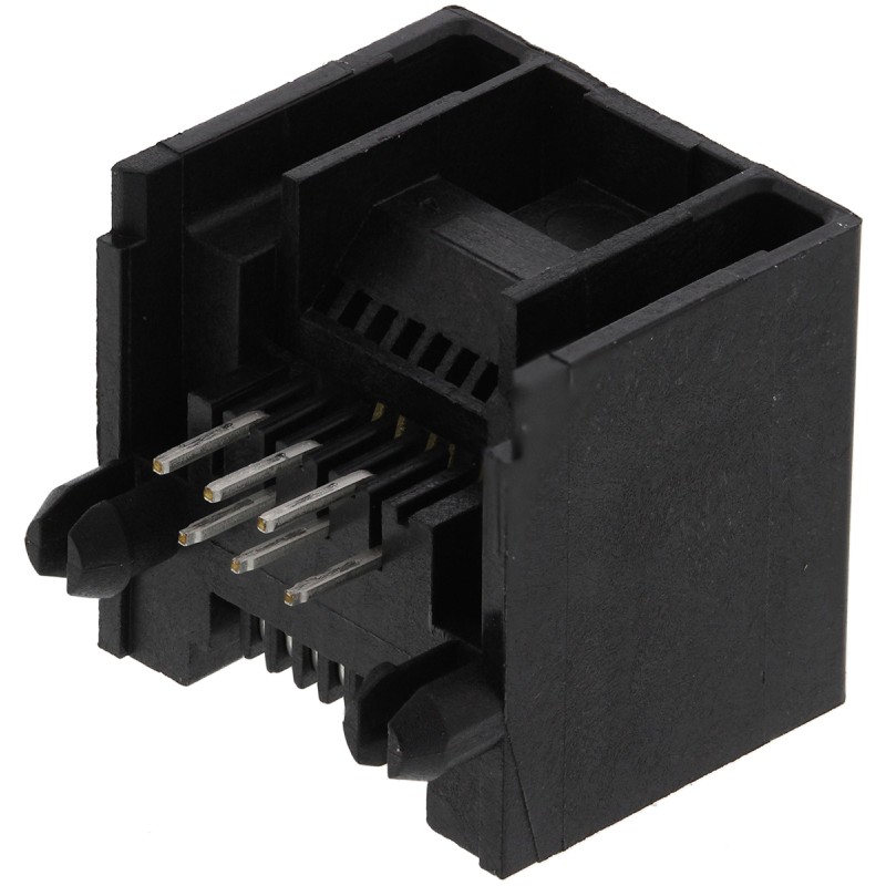 10 pcs - 43860-0002 Molex 43860 Series Female RJ11 Connector, Through Hole