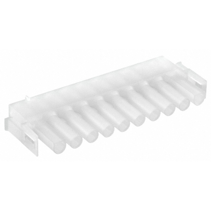 10 pcs - 926302-3 TE Connectivity, Universal MATE-N-LOK Male Connector Housing, 6.35mm Pitch, 10 Way, 1 Row