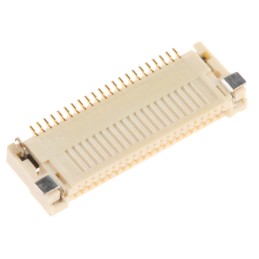 20 pcs - XF2M-2215-1A Omron, XF2M 0.5mm Pitch 22 Way Right Angle Female FPC Connector, Top and Bottom Contact