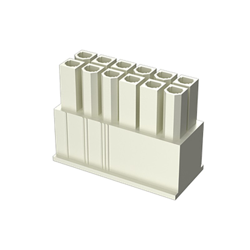 50 pcs - 10127815-24LF Amphenol Communications Solutions, Minitek Pwr Male Connector Housing, 4.2mm Pitch, 24 Way, 2 Row