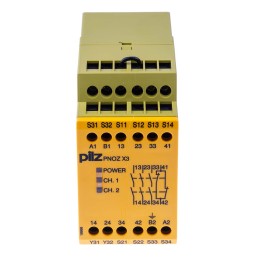 1 pcs - Pilz Dual-Channel Safety Switch/Interlock Safety Relay, 24 V dc, 115V ac, 3 Safety Contacts