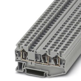 10 pcs - 3031393 Phoenix Contact ST 4-TWIN Series Grey Feed Through Terminal Block