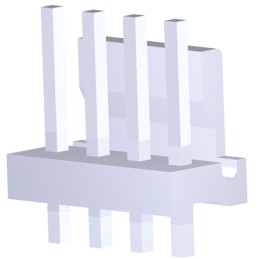 50 pcs - 644752-4 TE Connectivity MTA-156 Series Straight Through Hole Pin Header, 4 Contact(s), 3.96mm Pitch, 1 Row(s), Unshrou