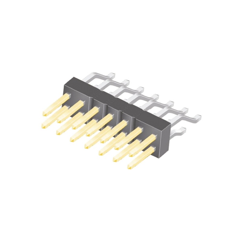 10 pcs - TSM-107-02-L-DH Samtec TSM Series Right Angle Surface Mount Pin Header, 14 Contact(s), 2.54mm Pitch, 2 Row(s), Unshroud
