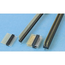 10 pcs - TMS-106-03-G-S-RA Samtec TMS Series Right Angle Through Hole Pin Header, 6 Contact(s), 1.27mm Pitch, 1 Row(s), Unshroud