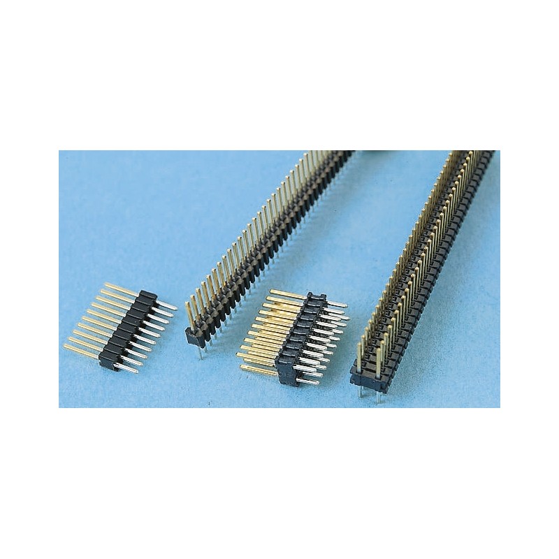 10 pcs - TMS-106-03-G-S-RA Samtec TMS Series Right Angle Through Hole Pin Header, 6 Contact(s), 1.27mm Pitch, 1 Row(s), Unshroud