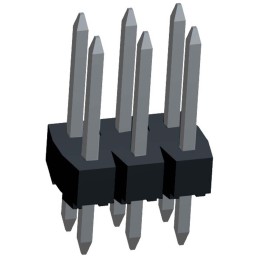 20 pcs - 90131-0123 Molex C-Grid III Series Straight Through Hole Pin Header, 6 Contact(s), 2.54mm Pitch, 2 Row(s), Unshrouded