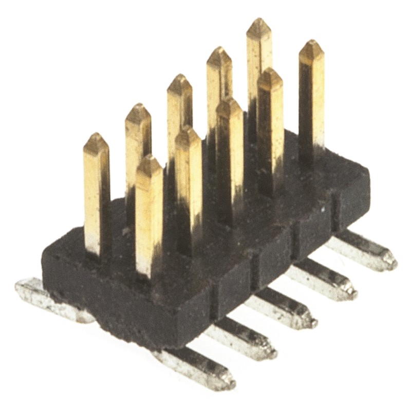 10 pcs - M50-3600542 HARWIN Archer M50 Series Straight Surface Mount Pin Header, 10 Contact(s), 1.27mm Pitch, 2 Row(s), Unshroud