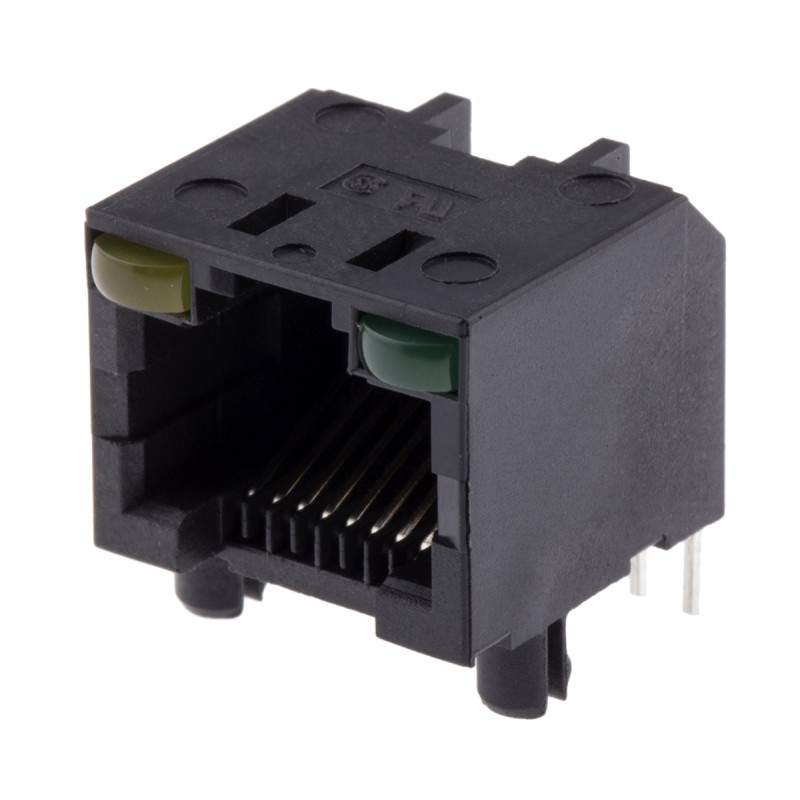 10 pcs - RJHS-4081 Amphenol RJHS Series Female RJ45 Connector, Through Hole