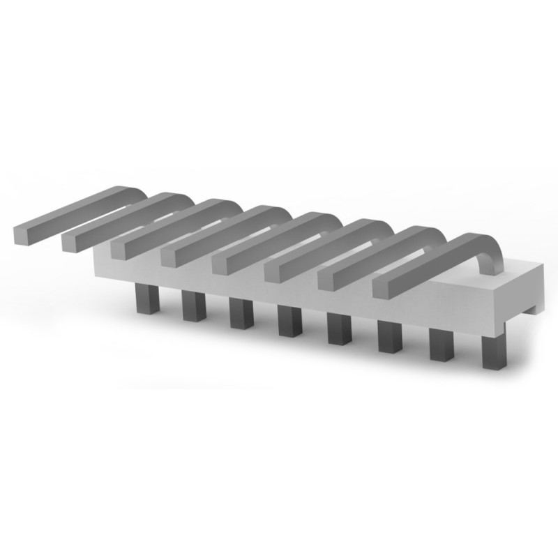 20 pcs - 640385-8 TE Connectivity MTA-156 Series Right Angle Through Hole Pin Header, 8 Contact(s), 3.96mm Pitch, 1 Row(s), Unsh