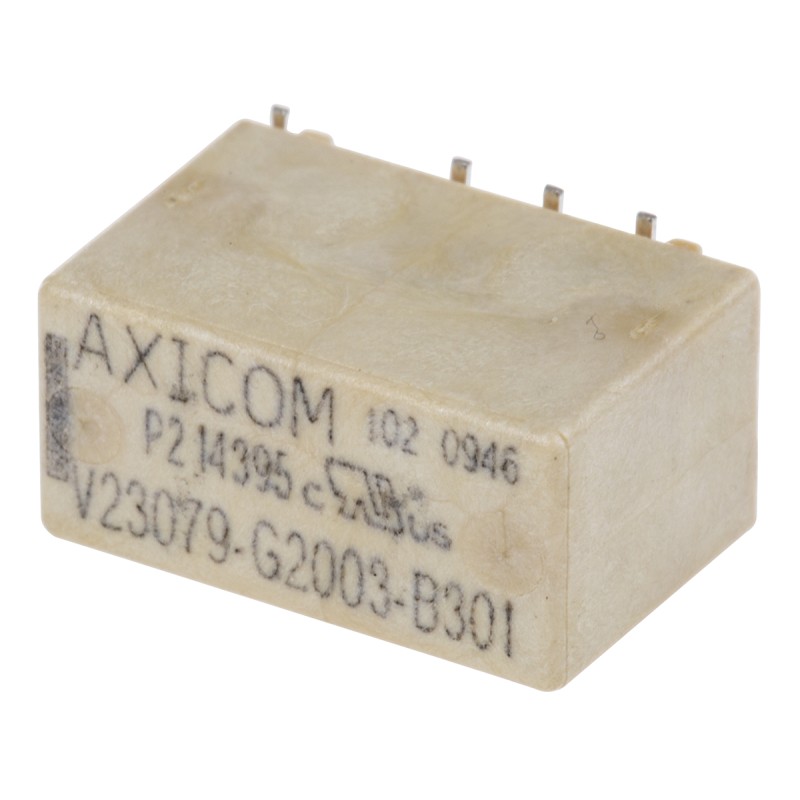 1 pcs - TE Connectivity PCB Mount Signal Relay, 12V dc Coil, 2A Switching Current, DPDT