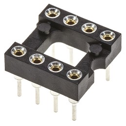 20 pcs - 110-87-308-41-001101 Preci-Dip 2.54mm Pitch Vertical 8 Way, Through Hole Turned Pin Open Frame IC Dip Socket, 1A