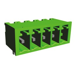 10 pcs - 284512-5 TE Connectivity 3.5mm Pitch 5 Way Pluggable Terminal Block, Header, Panel Mount, Solder Termination