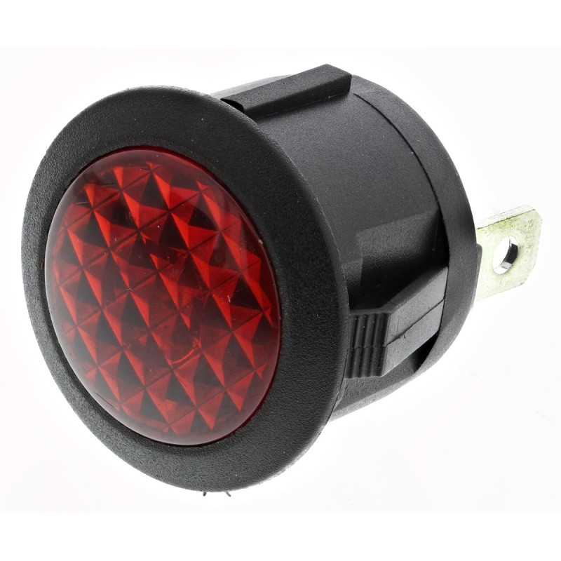 10 pcs - RS PRO Red Panel Mount Indicator, 220V ac, 20.8mm Mounting Hole Size, FASTON Termination