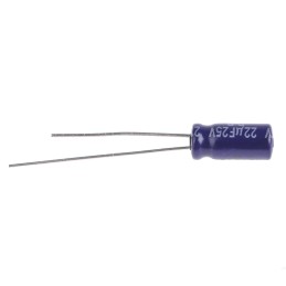 50 pcs - ECEA1EN220X Panasonic 22μF Aluminium Electrolytic Capacitor 25V dc, Radial, Through Hole - ECEA1EN220X