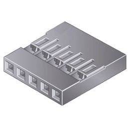 50 pcs - 65039-034ELF Amphenol Communications Solutions, Mini-PV Female Connector Housing, 2.54mm Pitch, 3 Way, 1 Row