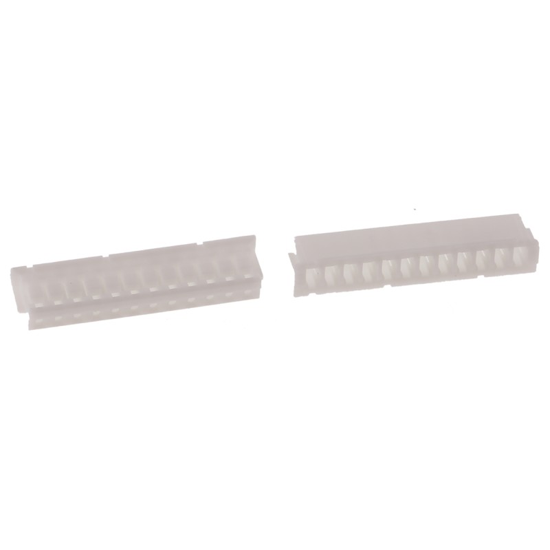 50 pcs - ZHR-12 JST, ZH Female Connector Housing, 1.5mm Pitch, 12 Way, 1 Row Side Entry, Top Entry