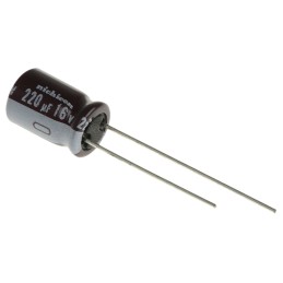 20 pcs - UPS1C221MPD Nichicon 220μF Aluminium Electrolytic Capacitor 16V dc, Radial, Through Hole - UPS1C221MPD