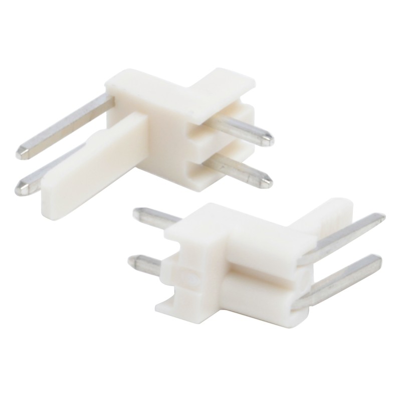 20 pcs - 22-05-1022 Molex Mini-Latch Series Right Angle Through Hole Pin Header, 2 Contact(s), 2.5mm Pitch, 1 Row(s), Unshrouded