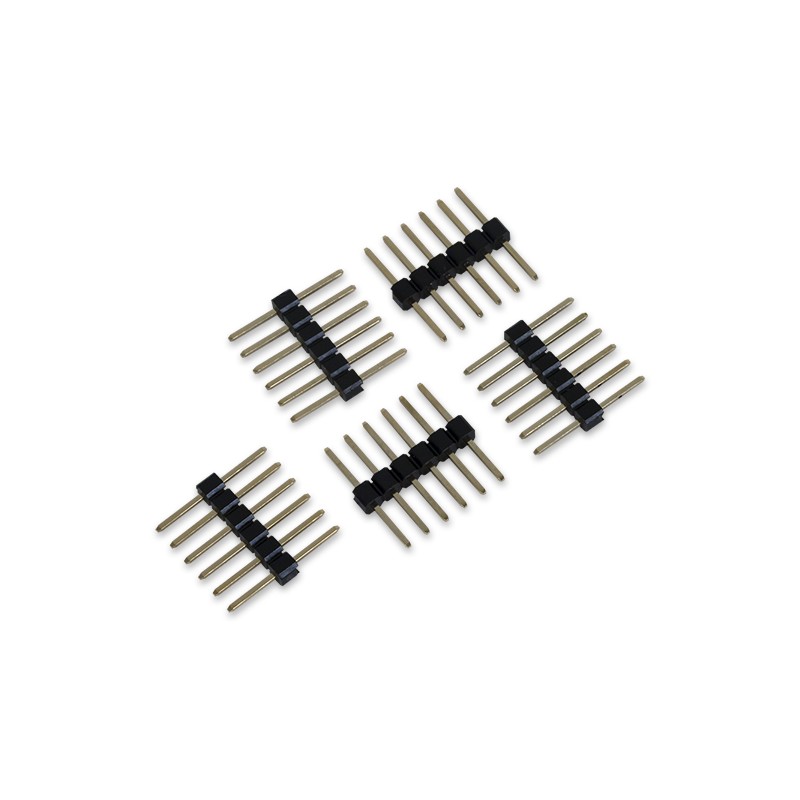 10 pcs - 240-004 Digilent Through Hole Pin Header, 6 Contact(s), Unshrouded